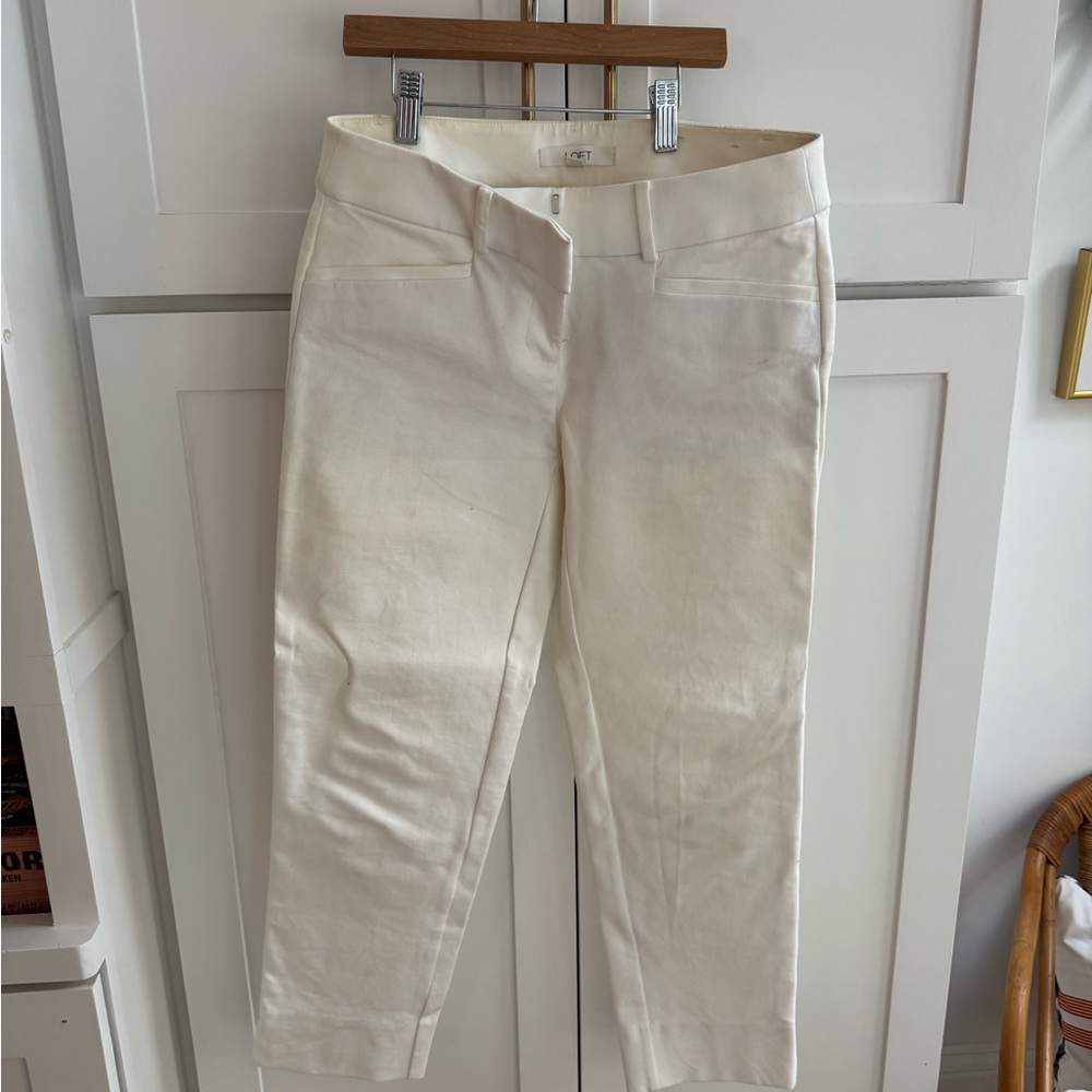 LOFT Cream Trousers